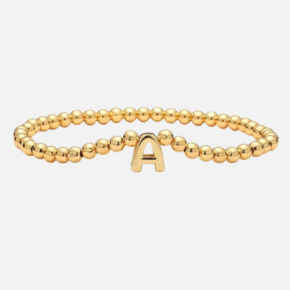 Bracelet Personnalisé En Perles Dorées