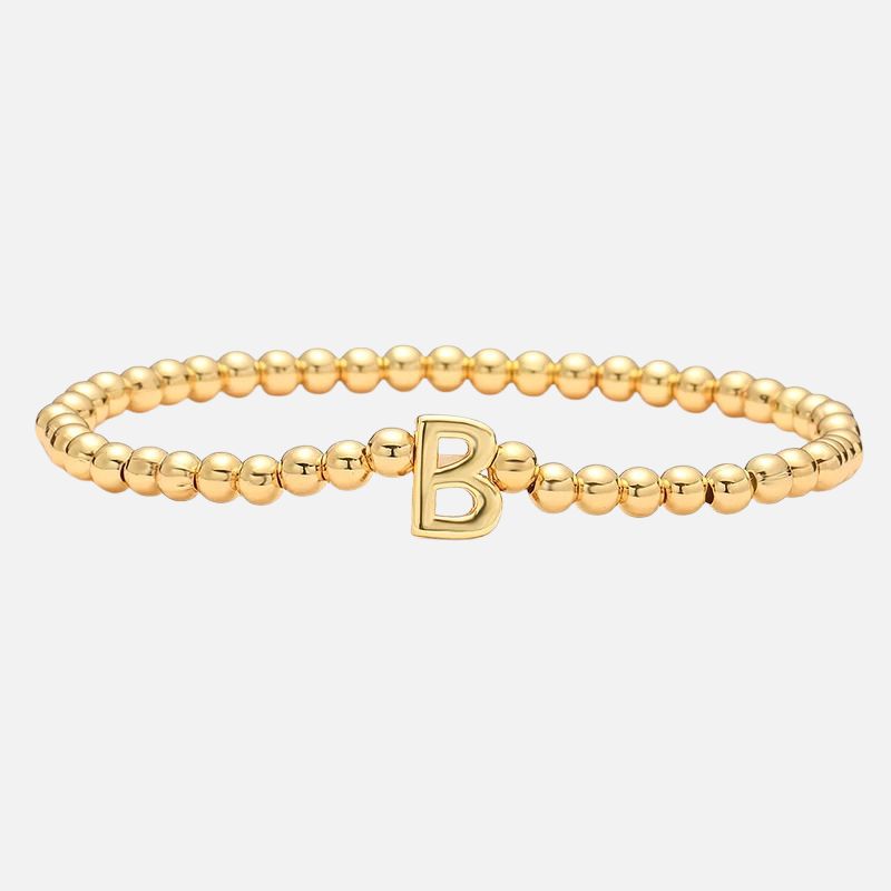 Bracelet Personnalisé En Perles Dorées