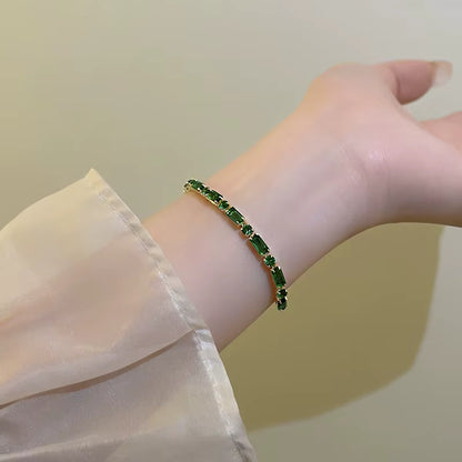 Bracelet Pierre Verte Luxueux