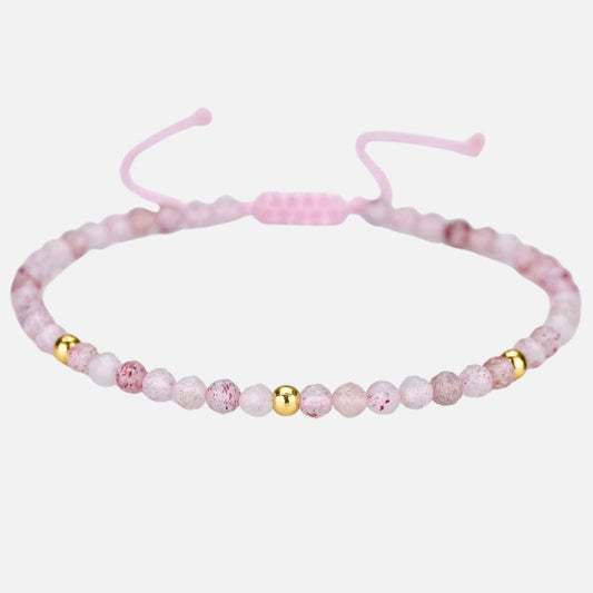 Bracelet Quartz Rose Fin Réglable