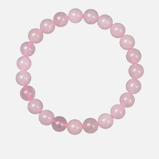 Bracelet Quartz Rose Pierres Rondes