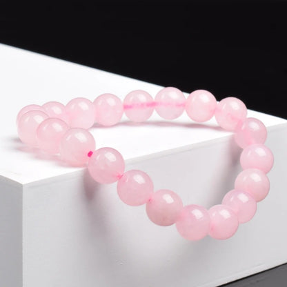 Bracelet Quartz Rose Pierres Rondes