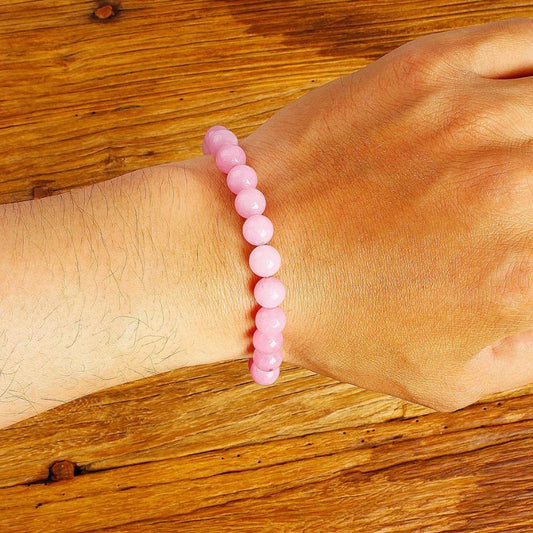 Bracelet Quartz Rose Pierres Rondes