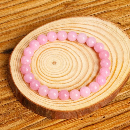 Bracelet Quartz Rose Pierres Rondes