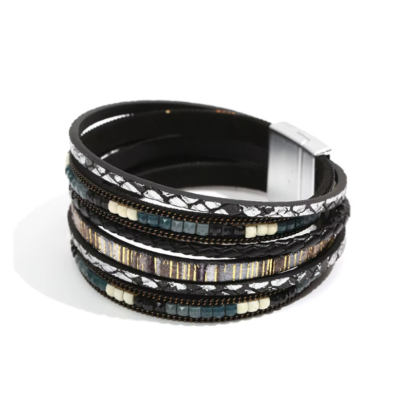 Bracelet Semainier en Cuir Tissé