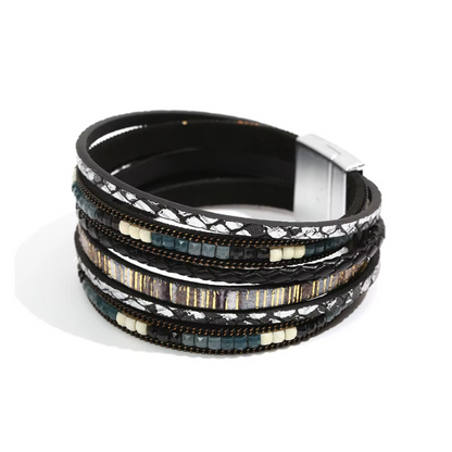 Bracelet Semainier en Cuir Tissé