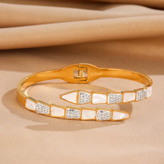 Bracelet Serpent Luxueux en Acier Inoxydable