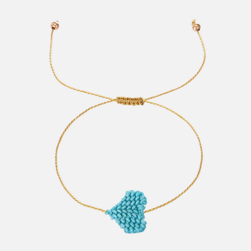 Bracelet Sœur Tressé Coeur Coloré