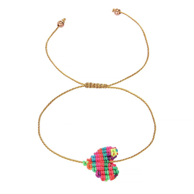 Bracelet Sœur Tressé Coeur Coloré