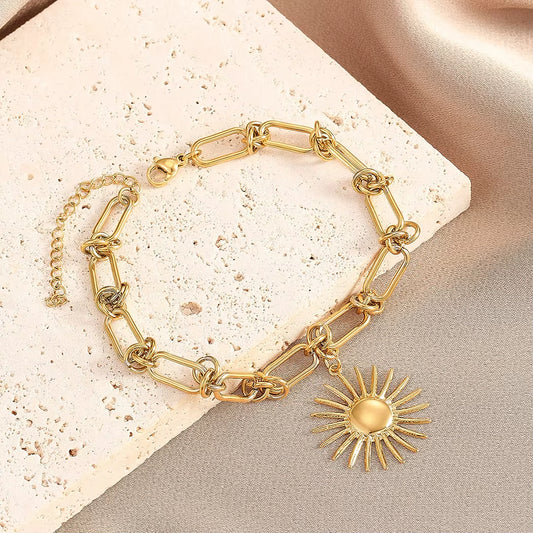 Bracelet Soleil à Trombones en Acier Inoxydable