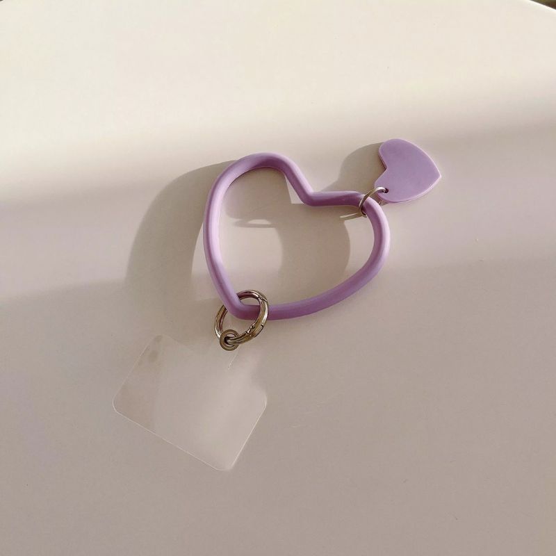 Bracelet Telephone Coeur en Silicone