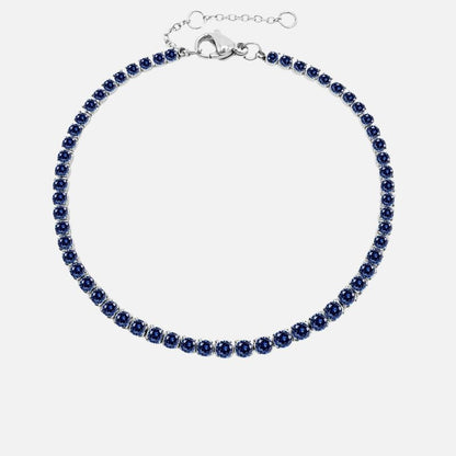 Bracelet Tennis Femme Argenté Délicat - Acier Inoxydable