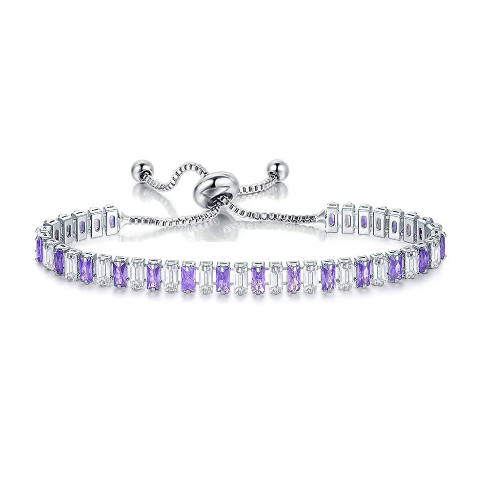 Bracelet Tennis Femme Éclat Alterné