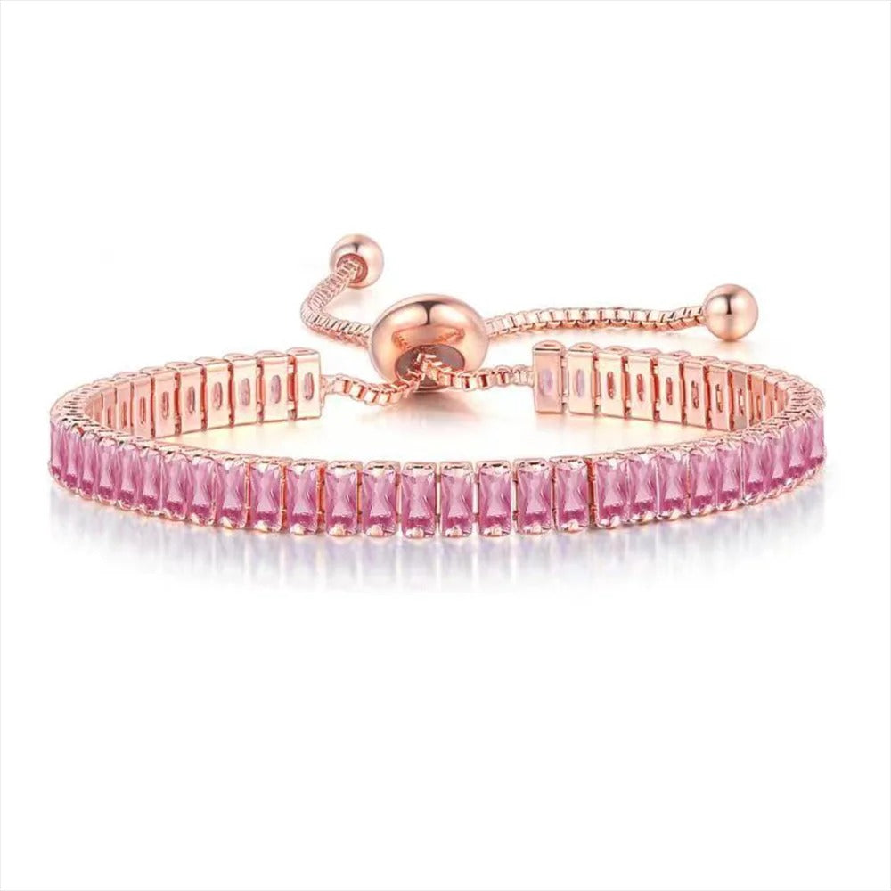 Bracelet Tennis Femme Lueurs Rosées