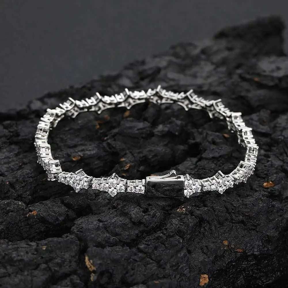 Bracelet Tennis Homme En Cuivre Et Zircon