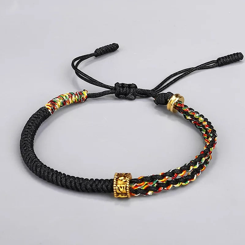 Bracelet Tibétain Corde Tressée Porte-Bonheur