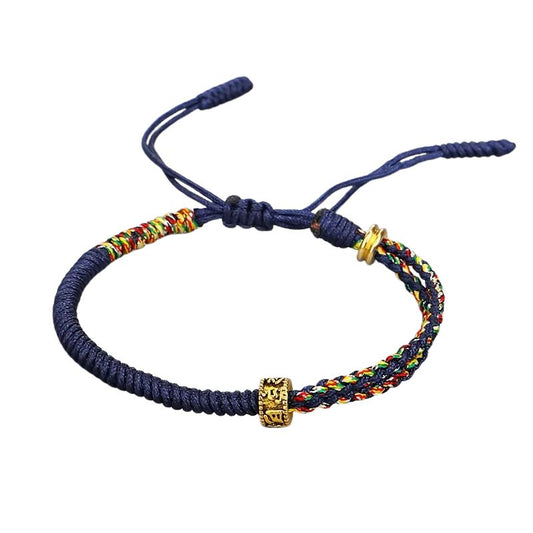 Bracelet Tibétain Corde Tressée Porte-Bonheur