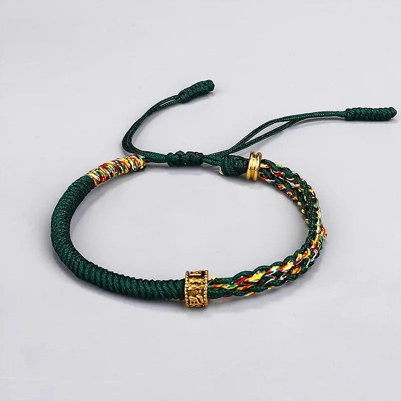 Bracelet Tibétain Corde Tressée Porte-Bonheur