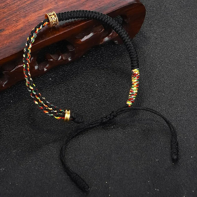 Bracelet Tibétain Corde Tressée Porte-Bonheur