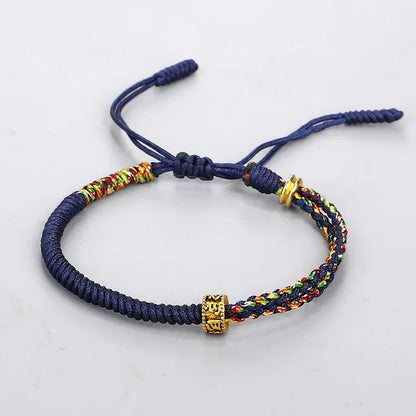 Bracelet Tibétain Corde Tressée Porte-Bonheur