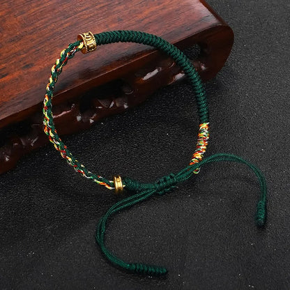 Bracelet Tibétain Corde Tressée Porte-Bonheur