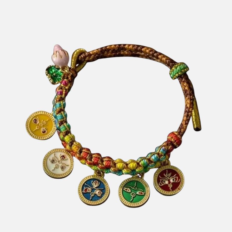 Bracelet Tibétain Femme Médaillons Porte-Bonheur