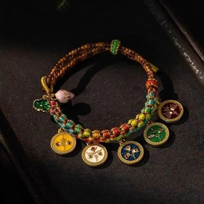 Bracelet Tibétain Femme Médaillons Porte-Bonheur
