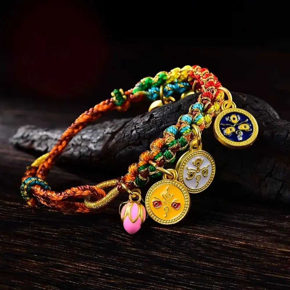 Bracelet Tibétain Femme Médaillons Porte-Bonheur