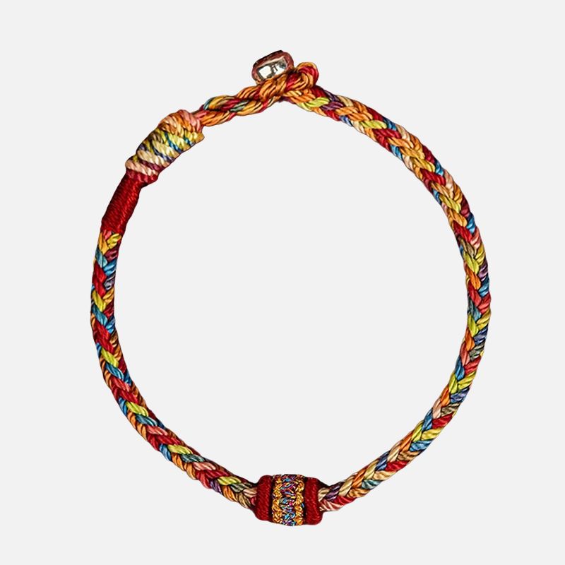 Bracelet Tibétain Femme Tresse Multicolore