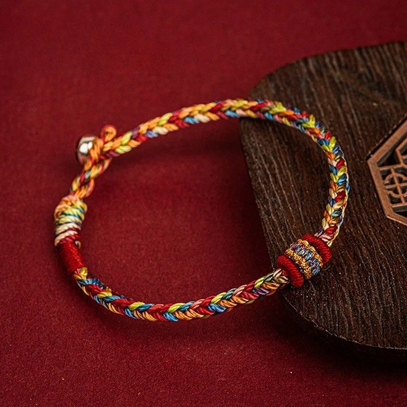 Bracelet Tibétain Femme Tresse Multicolore