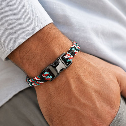 Bracelet en Tissu Cordon Rond Multicolore