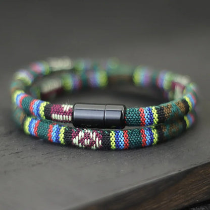 Bracelet en Tissu Double Tour Aimanté