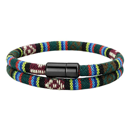 Bracelet en Tissu Double Tour Aimanté