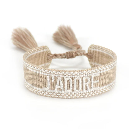 Bracelet en Tissu Femme j'Adore