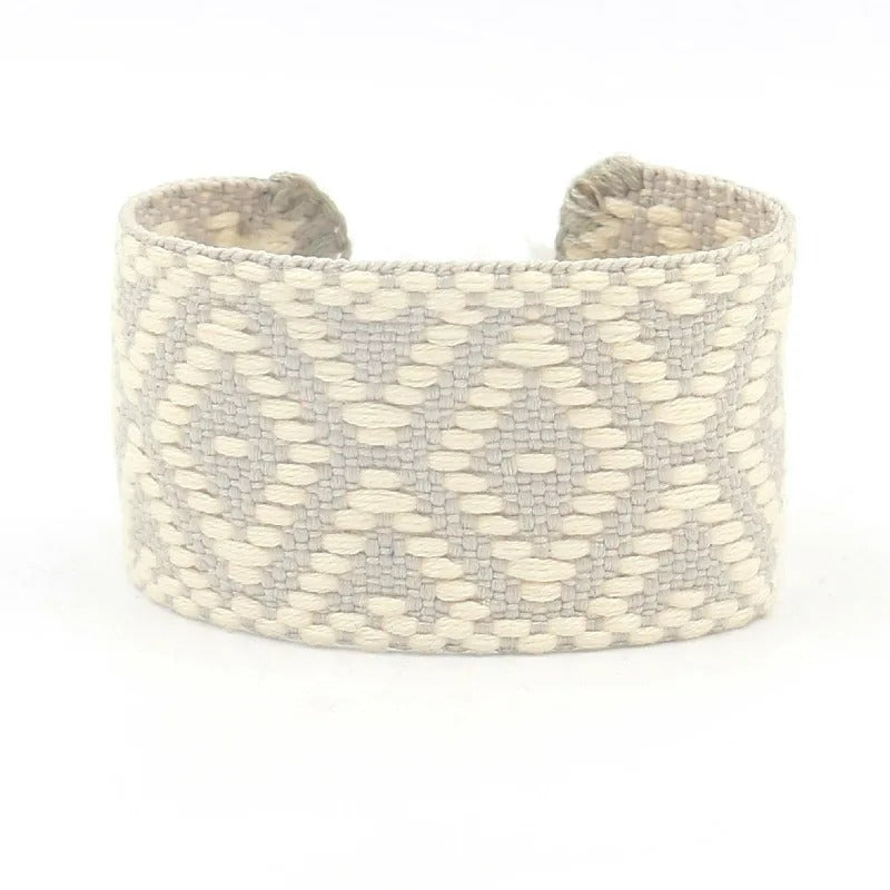 Bracelet en Tissu Femme Motif Tissé Bohème