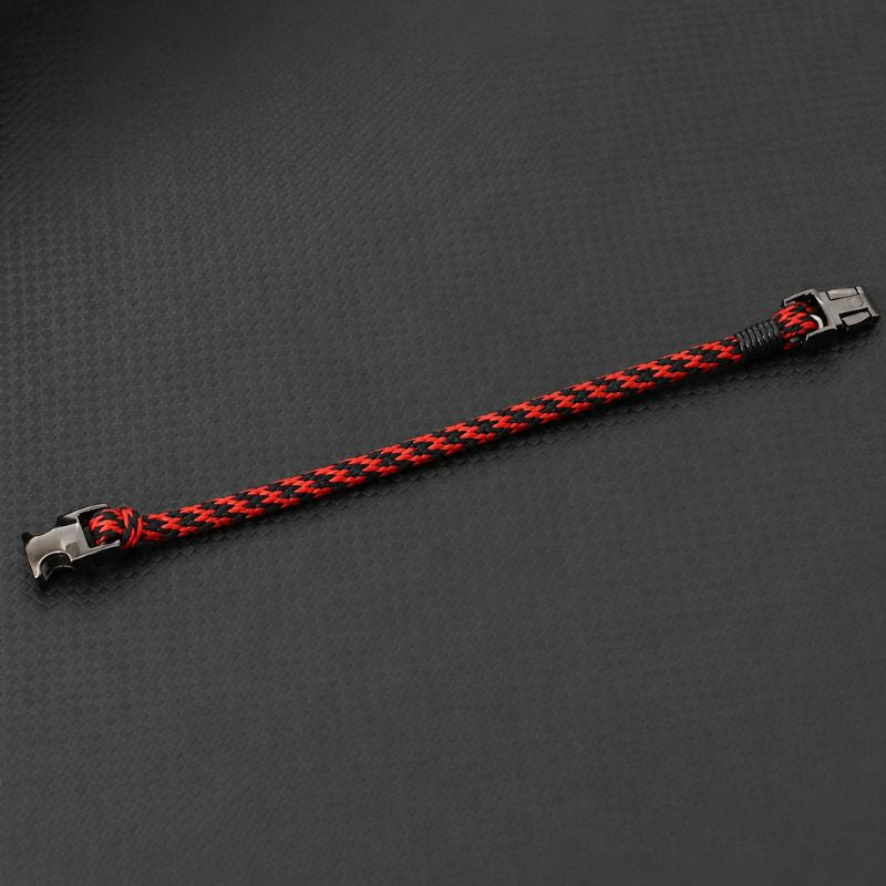 Bracelet en Tissu Rouge et Noir