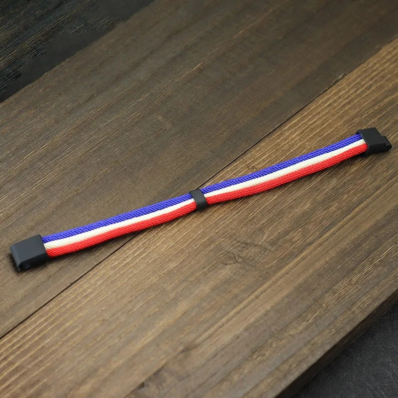 Bracelet en Tissu Tricolore Bleu Blanc Rouge