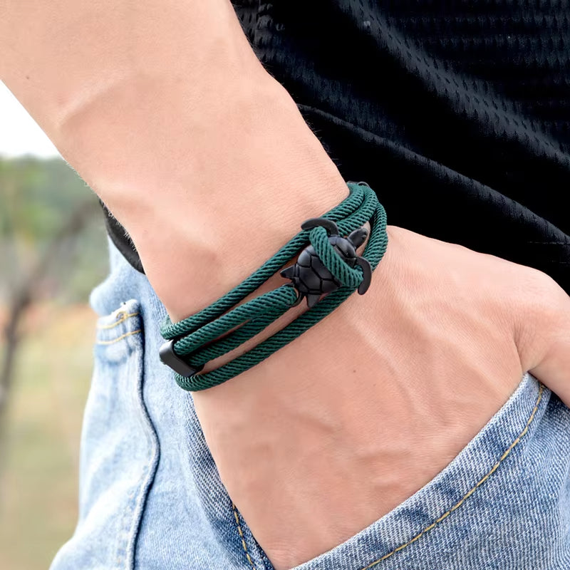 Bracelet Tortue en Cordage