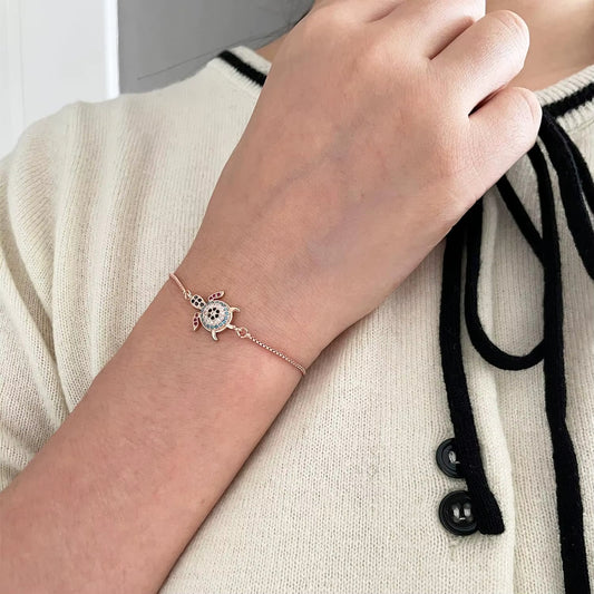 Bracelet Tortue en Zircon et Cuivre