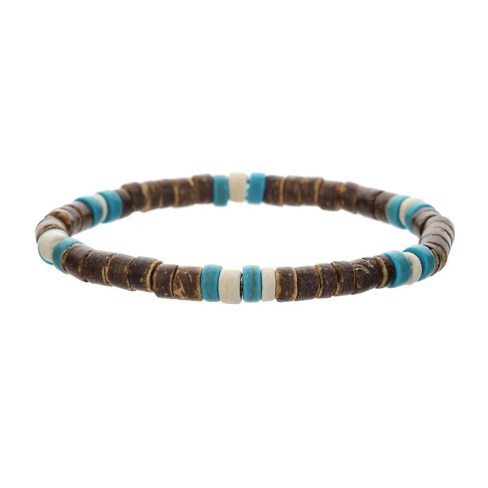 Bracelet Turquoise Femme Bois De Coco