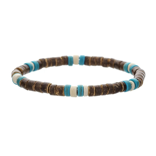Bracelet Turquoise Femme Bois De Coco