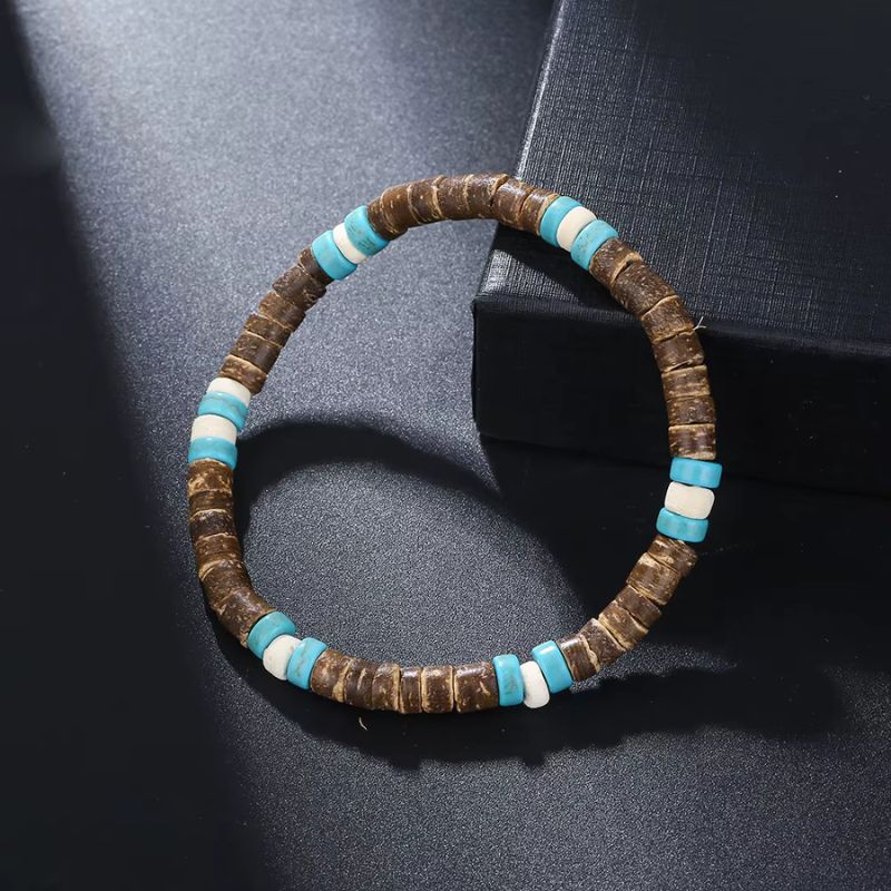 Bracelet Turquoise Femme Bois De Coco