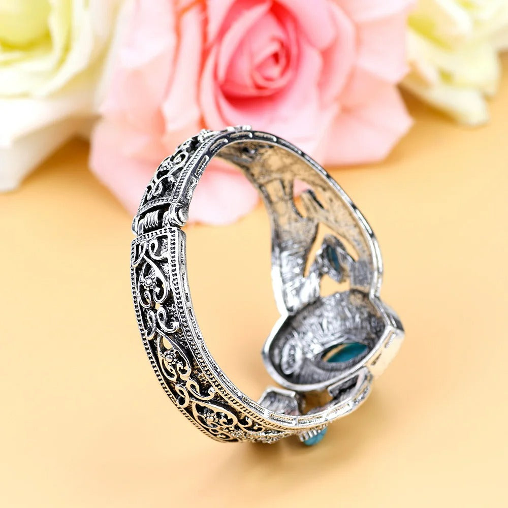 Bracelet Turquoise Femme Manchette Bohème