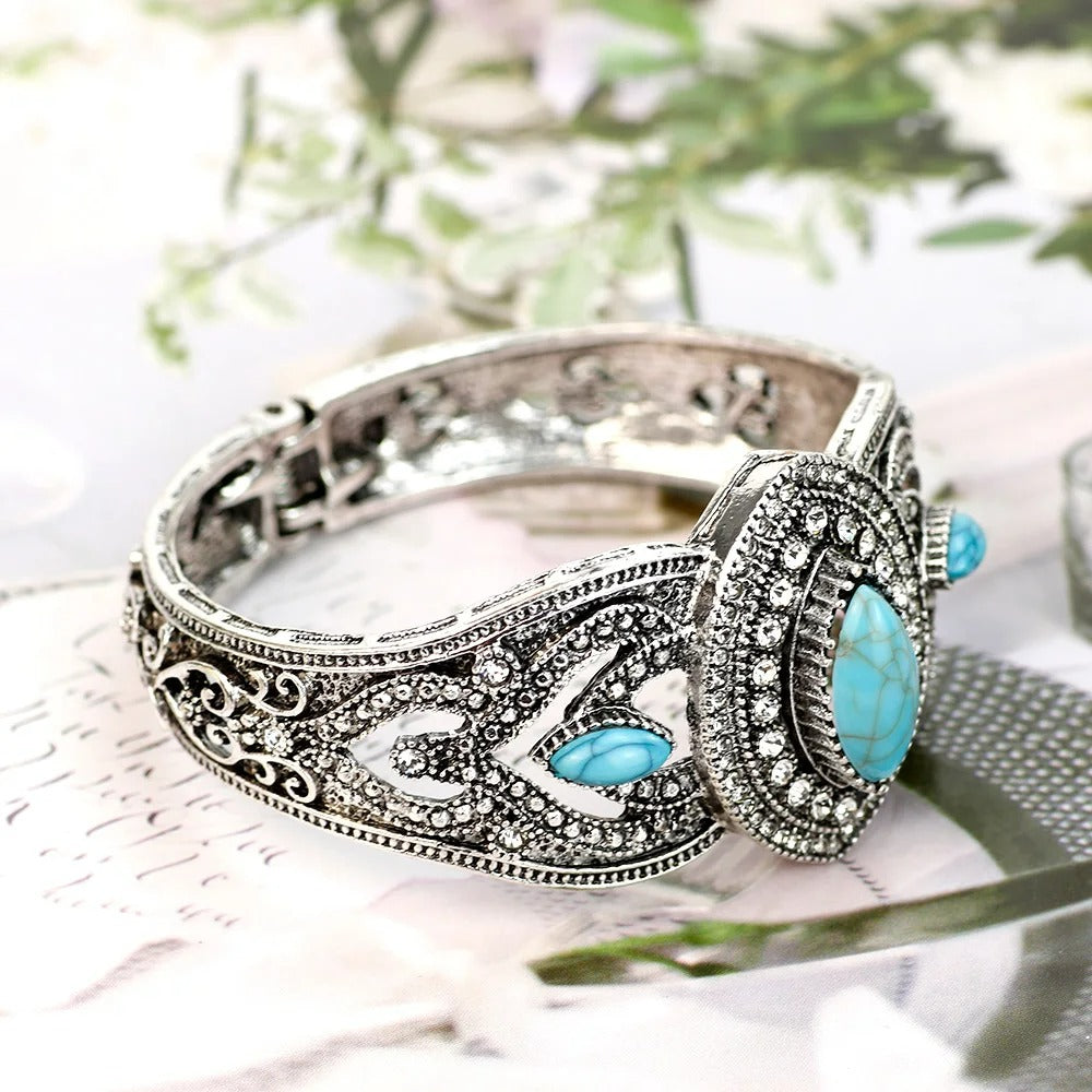 Bracelet Turquoise Femme Manchette Bohème