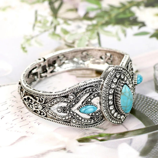 Bracelet Turquoise Femme Manchette Bohème