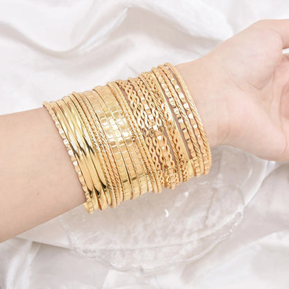 Ensemble Bracelets Indien Femme Dorés Harmonie