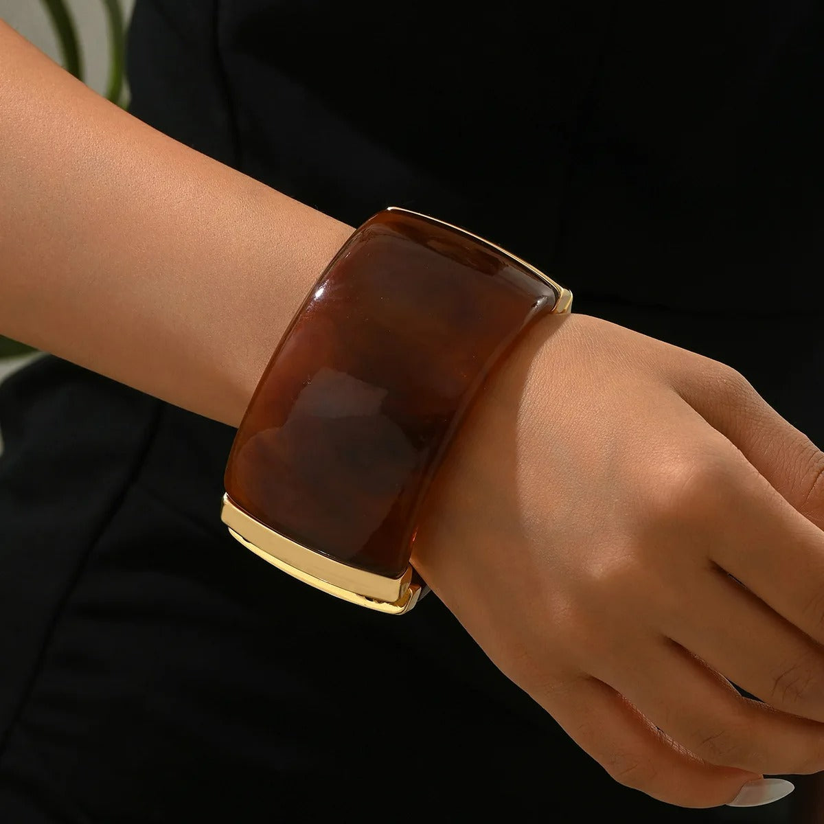 Gros Bracelet Femme Ébène
