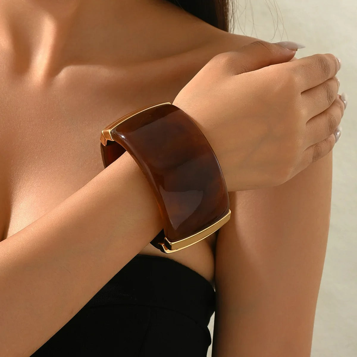 Gros Bracelet Femme Ébène