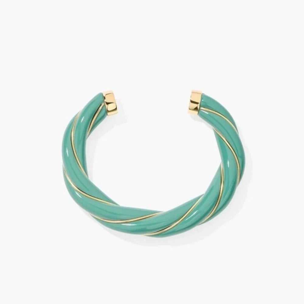 Gros Bracelet Femme Torsadé Finition Émaillée