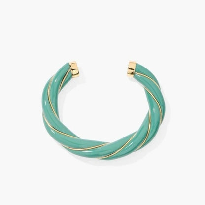 Gros Bracelet Femme Torsadé Finition Émaillée